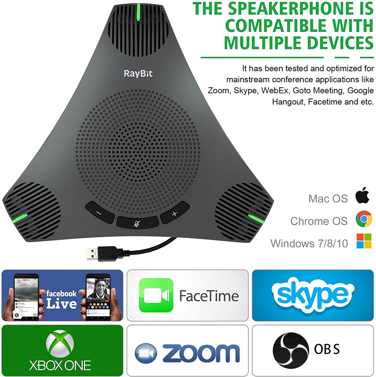 RayBit USB Conference Speakerphone PODmini
